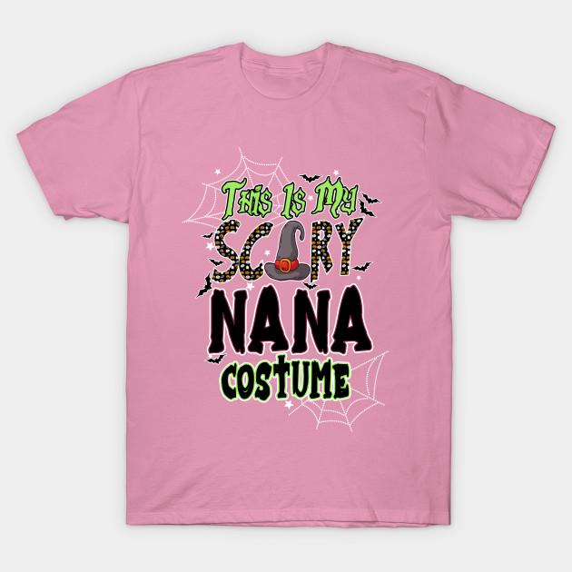 T Shirt Women This Is My Scary Nana Costume Funny Halloween Harajuku Print Kawaii Tshirt Summer Short Sleeve Female T-Shirt Top Tee