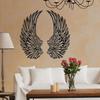 Angel Wings Carved Metal Wall Art with Light