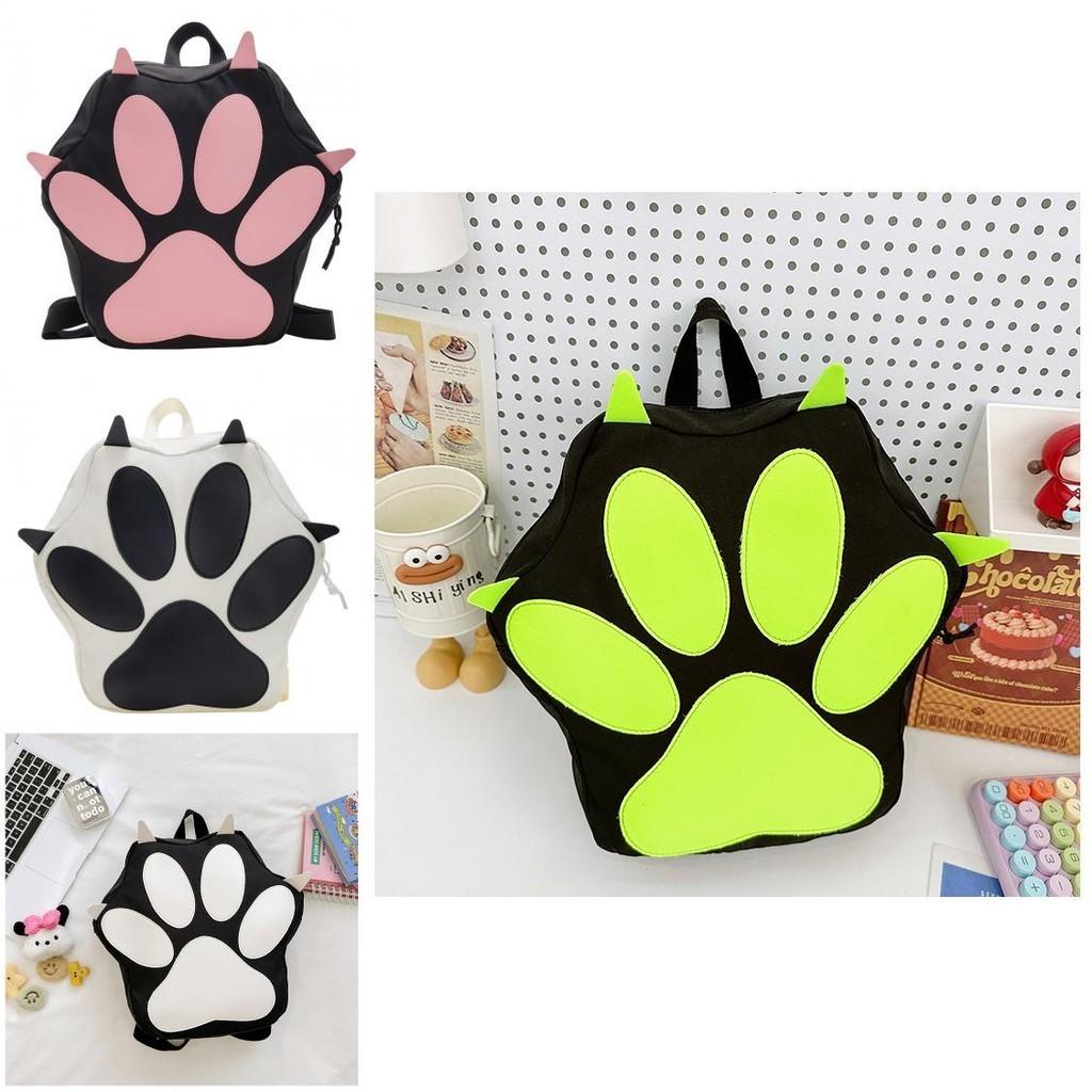 Adorable Cat Paw Design Cartoon Student Backpack For Kids In Sweet Colors And Styles