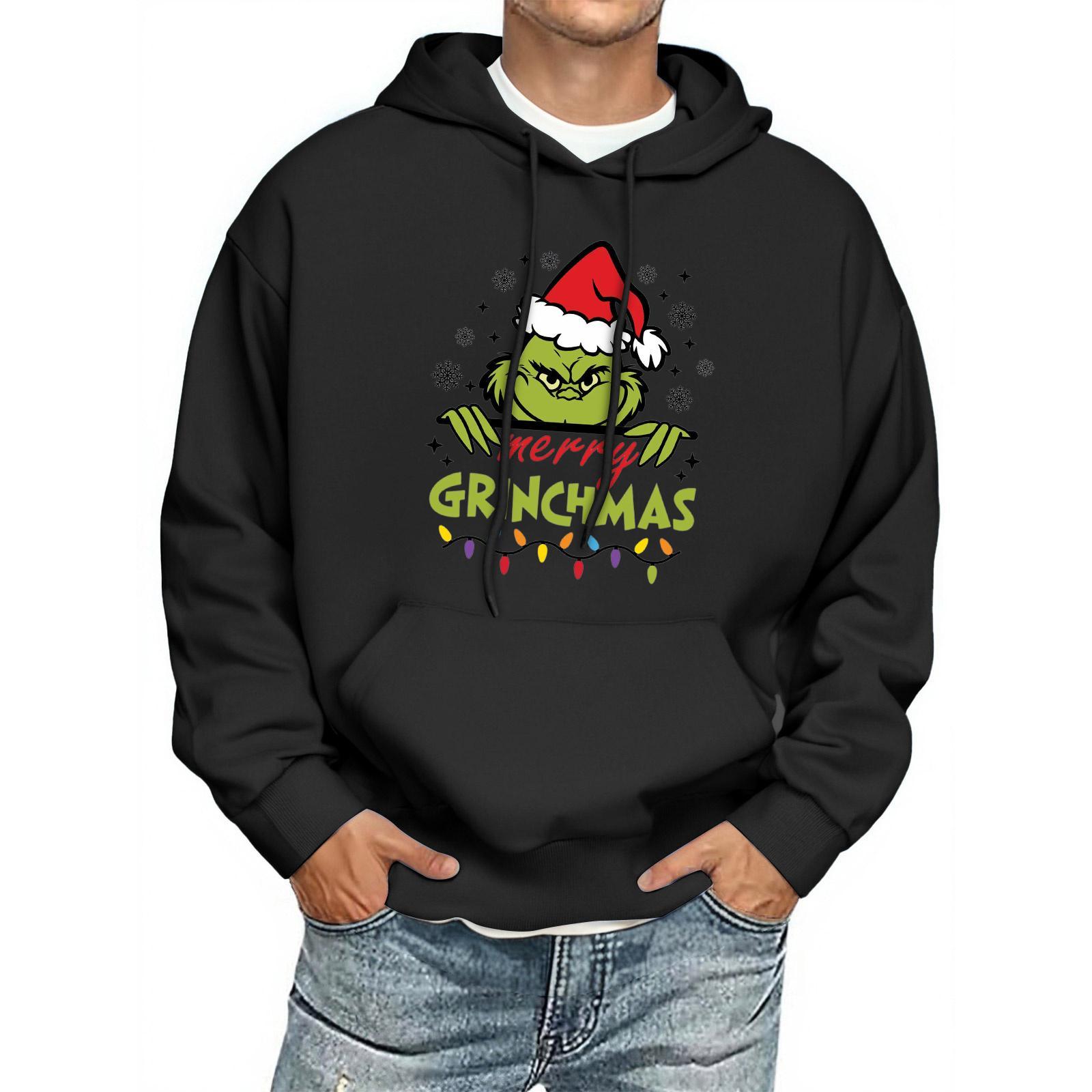 

Мужская толстовка с капюшоном с принтом, с длинным рукавом, повседневный пуловер, худи, толстовка с капюшоном M