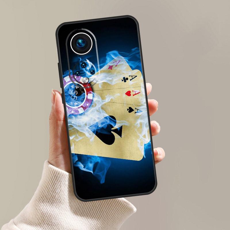 Spades Poker Play Cards Ace Case For Honor Magic 8 6 5 7 Pro X9d X9c X9b X9a X8c X8b Win RT 50 70 90 200 400 Lite Cover