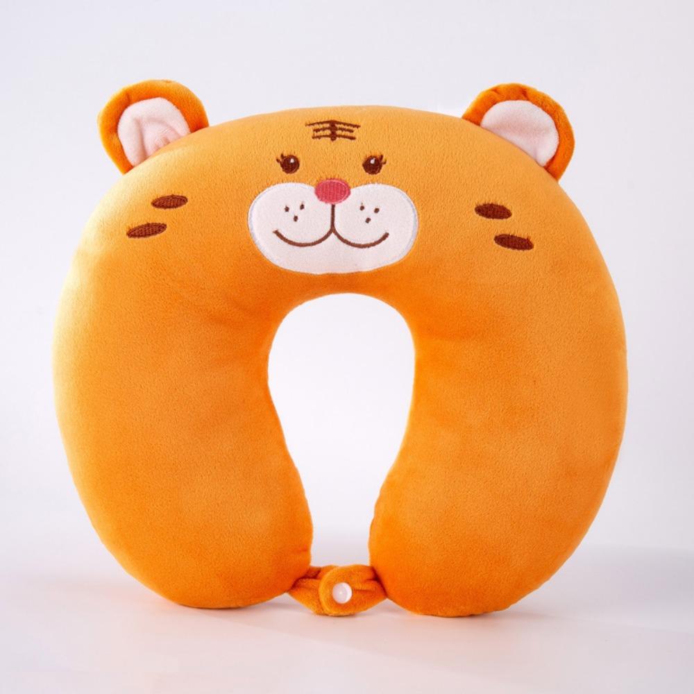 Cestovní polštář, polštář na krk, opěrka brady a krku, roztomilý kreslený cestovní polštář na krk pro chlapce a dívky, cestovní doplňky do letadla, auta, polohovací