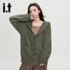 izzue Unisex Hooded Knitted Cardigan Sweater
