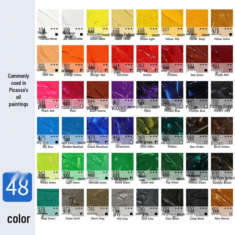 Phoenix Art Supplies Picasso Oil Paints 50-170ML, Painting Frames, Materials & Palette for Coloring
