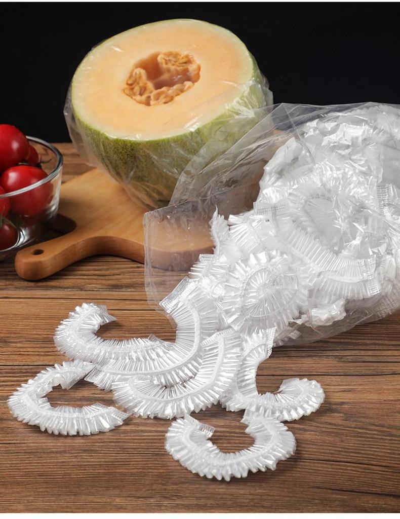 Disposable Food Cover  Plastic Wrap Elastic Food Lids for Cups  Caps Storage Kitchen Fresh Keeping  Saver Bag Disposable Plastic Wrap
