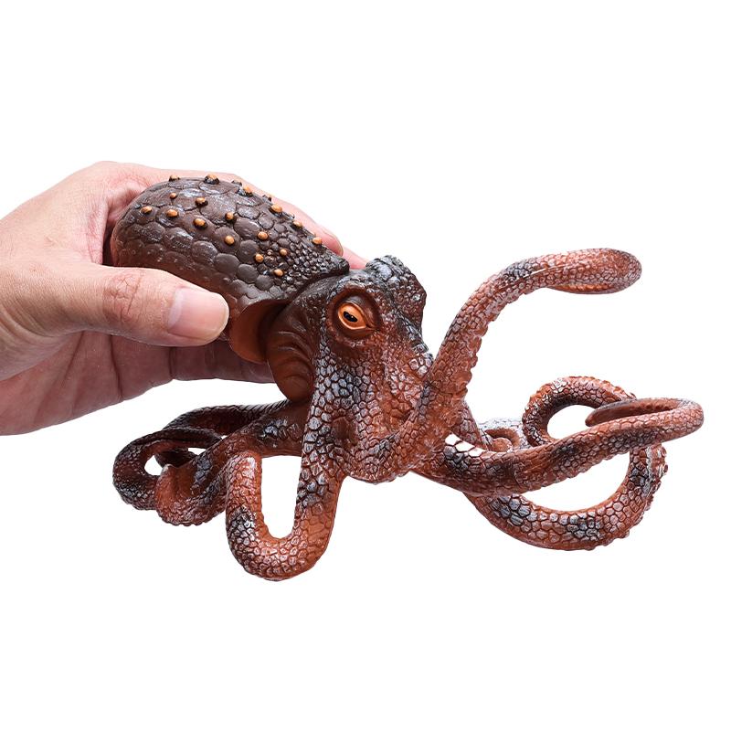 Sea animals Octopus Reef Squid Plaything Figurine Polymer Material Miniature Figure - Fun Learning-Enhancing Play Plaything for Boys, Girls & Kids