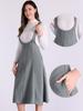 Allegra K Women's Pinafore Dress, High-Waisted, Cross-Back, A-Line, Elegant Suspender Skirt, Dark Gray, XL