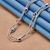 Charming 925 Sterling Silver Exquisite Ball Necklace for Women Fashion Party Wedding Jewelry Accessories