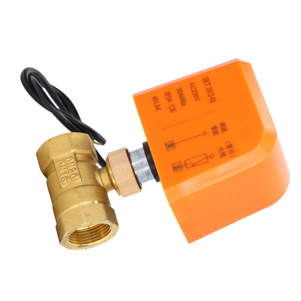 Zawór kulowy z napędem silnikowym 2-drożny 2-żyłowy zawór kulowy elektryczny normalnie otwarty z interfejsem DN20 AC220V