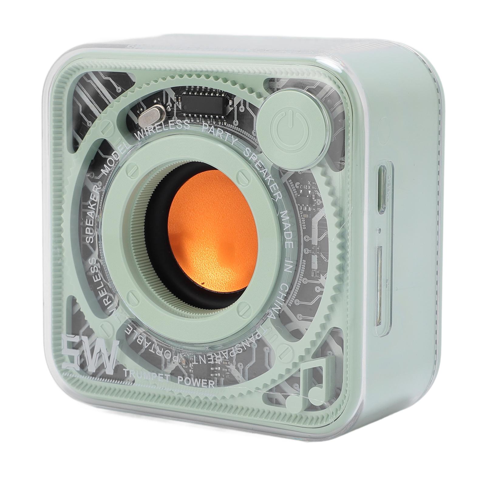 

Портативный Bluetooth-динамик 3 Вт, громкий звук, прозрачный глубокий бас, цветной беспроводной динамик для дома светло-зеленый