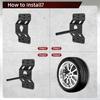 Garage Wall Mounted Spare Tire Rack Metal Bracket Anti Vibration Locking System Space Optimization for Enclosed Trailers