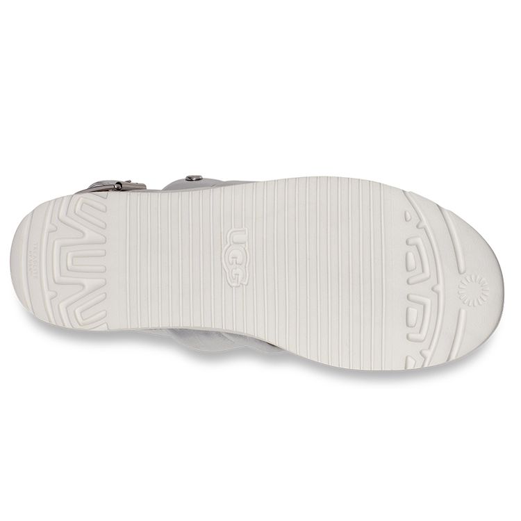 UGG Zayne Leather Comfortable Thick Sole Sandals Women Sandals Silver 1128636-SMLH