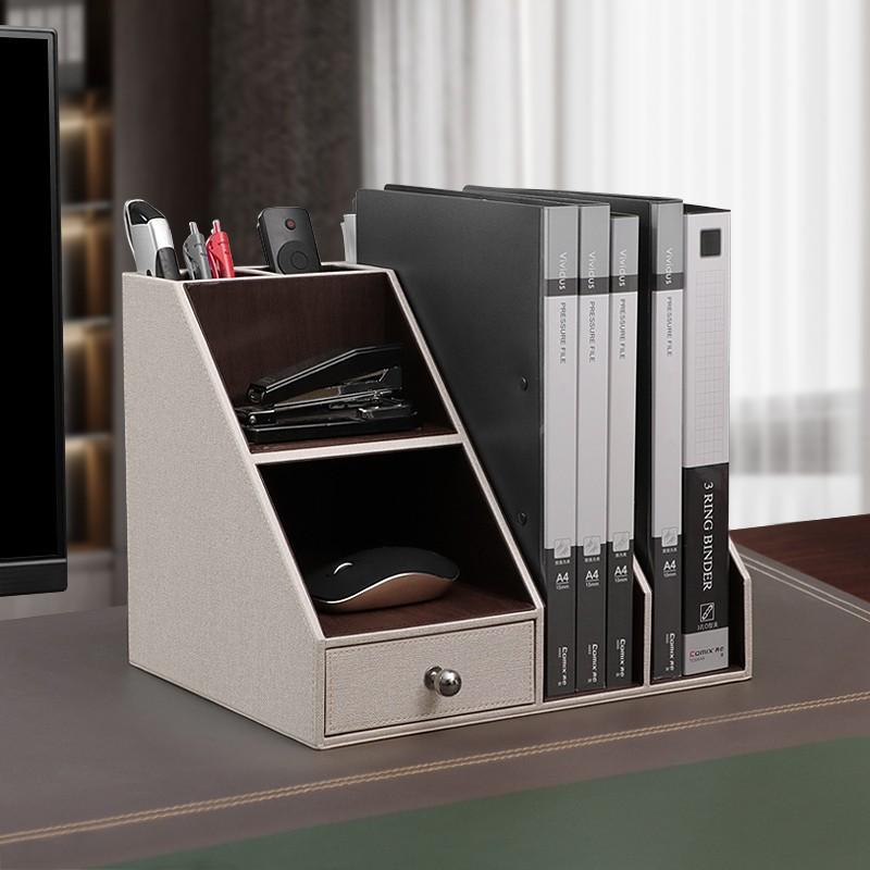 

Подставка для файлов, настольная книжная полка, ящик для хранения, полка для офисных материалов, папка с ящиками белый