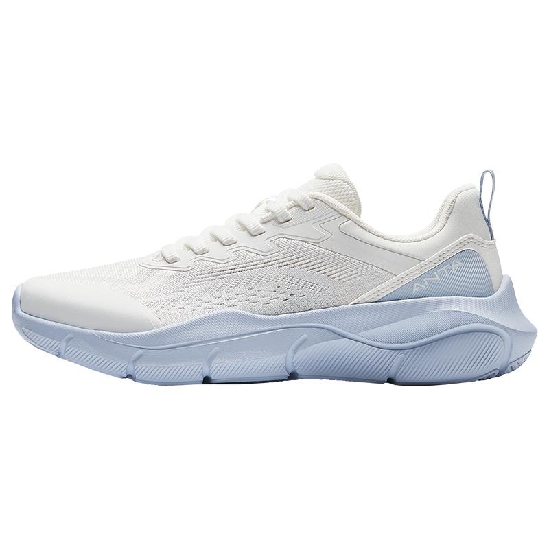 ANTA Women s Qingyi Lightweight Breathable Mesh Running Shoes Off White Light Blue 922527751-2 35.5