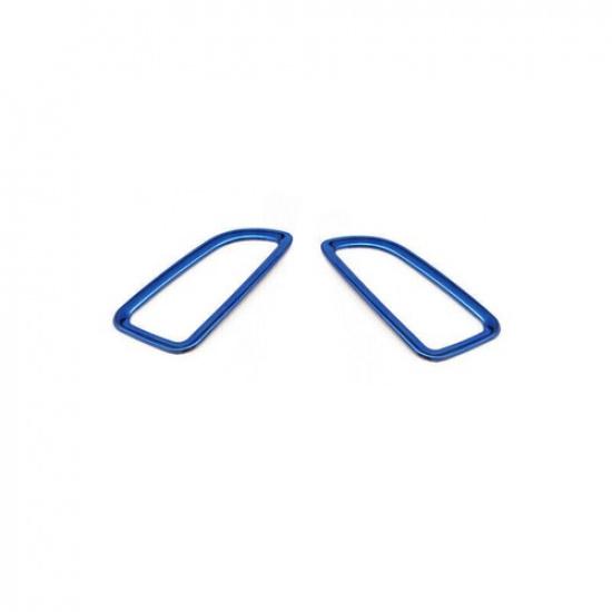 For Benz C-Class Blue Titanium Cover Trim 2015-21 Car Dashboard Side Outlet Vent