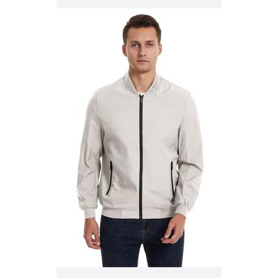 New Winter Fashion Business Casual Men's Thickened Comfortable Zipper Pocket Collarless Long Sleeve Jacket
