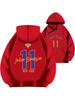 2025 Jalen Brunson Knicks Basketball Hoodie with Plus Velvet for Autumn