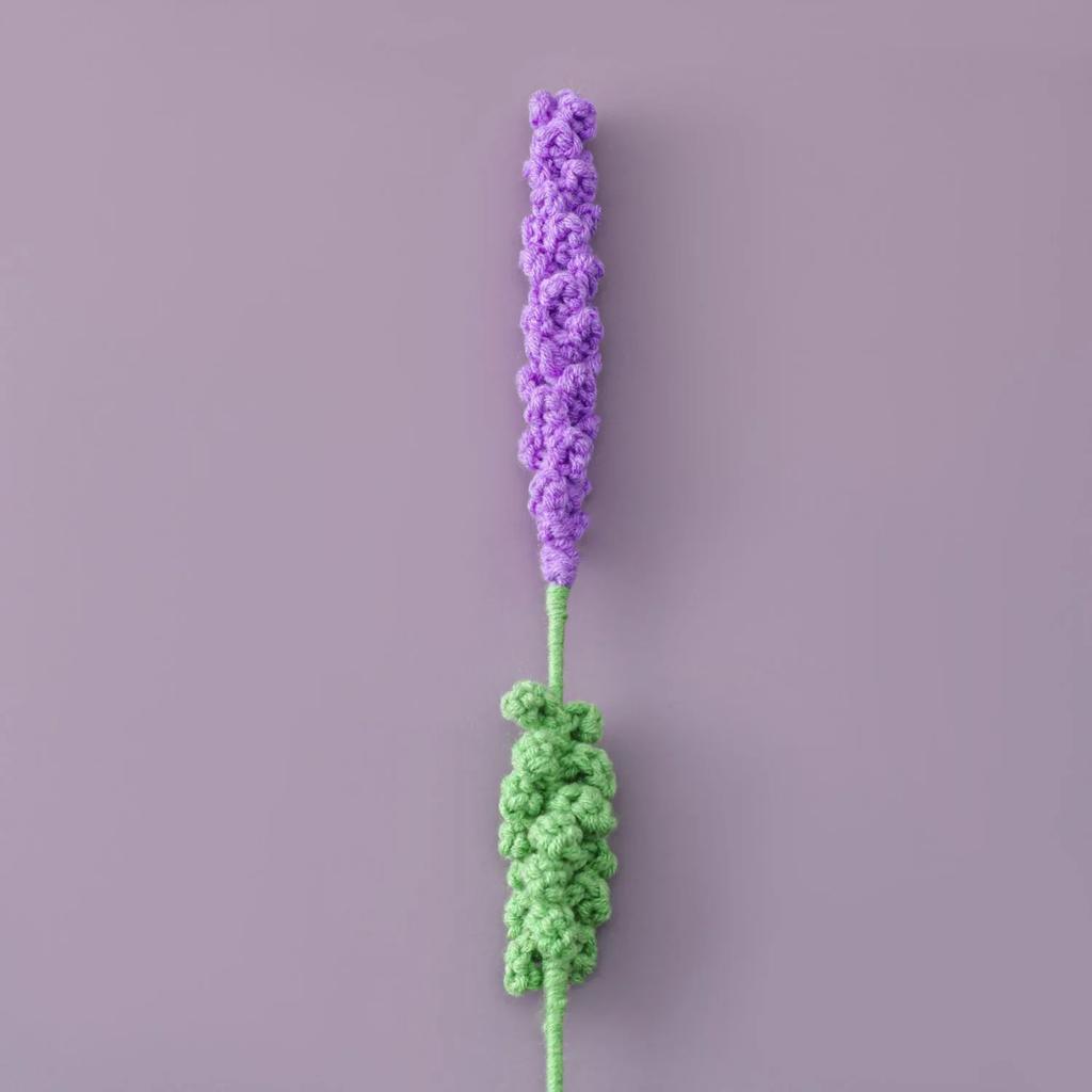 Lavender Crochet Flower Knitted Flower Creative Crochet Bouquet Finished Handmade Flowers Wedding Office Home Decor