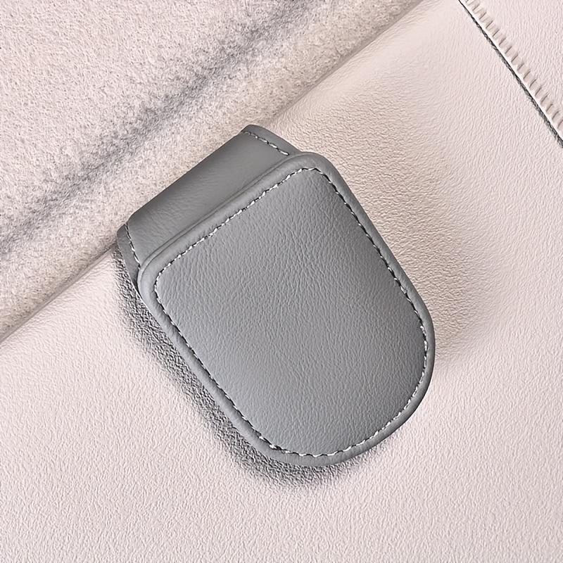 

Multi functional car glasses clip, universal sun visor, magnetic PU leather sunglasses clip, card bill sorting and storage clip серый