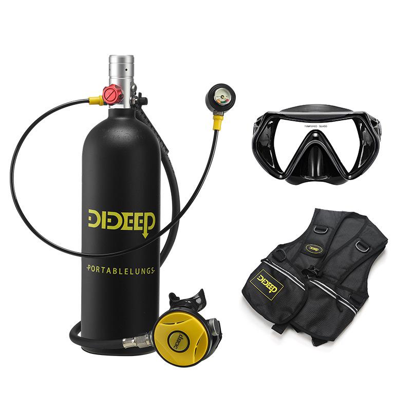 DIDEEP X5000Pro 2L Scuba Diving Equipment with Oxygen Tank & Residual Pressure Gauge