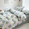 Class A Maternal Infant Grade Washed Cotton Linen 4-Pcs Set Double-Layer Yarn Quilt Cover Dormitory Bed Sheet 3-Pcs Set Household Bedding