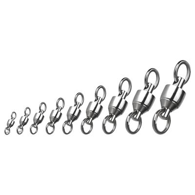 20Pcs Stainless Rolling Swivels Bearing Fishing Swivels Line Connector Barrels Swivels Connectors Fishing Accessory