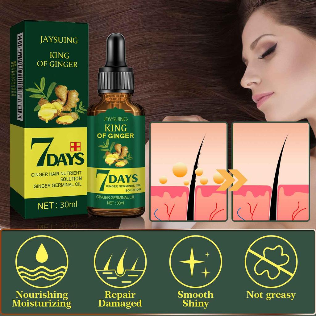 Ginger Care Hair Spray Hair Growth Essence Nourish Hair Roots Massag Scalp Repair Hair Quality Control Oil  Strengthen Hair Roots Hair Care Solution