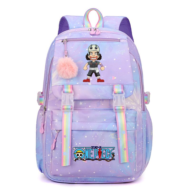 Anime One Piece Batoh Roztomilý Dámský Vodotěsný Batůžek pro Studenty, Teenagery, Děti, Narozeninové Dárky, Aktovka, Dámská Cestovní Volnočasová Taška, Ruksak, Mochila
