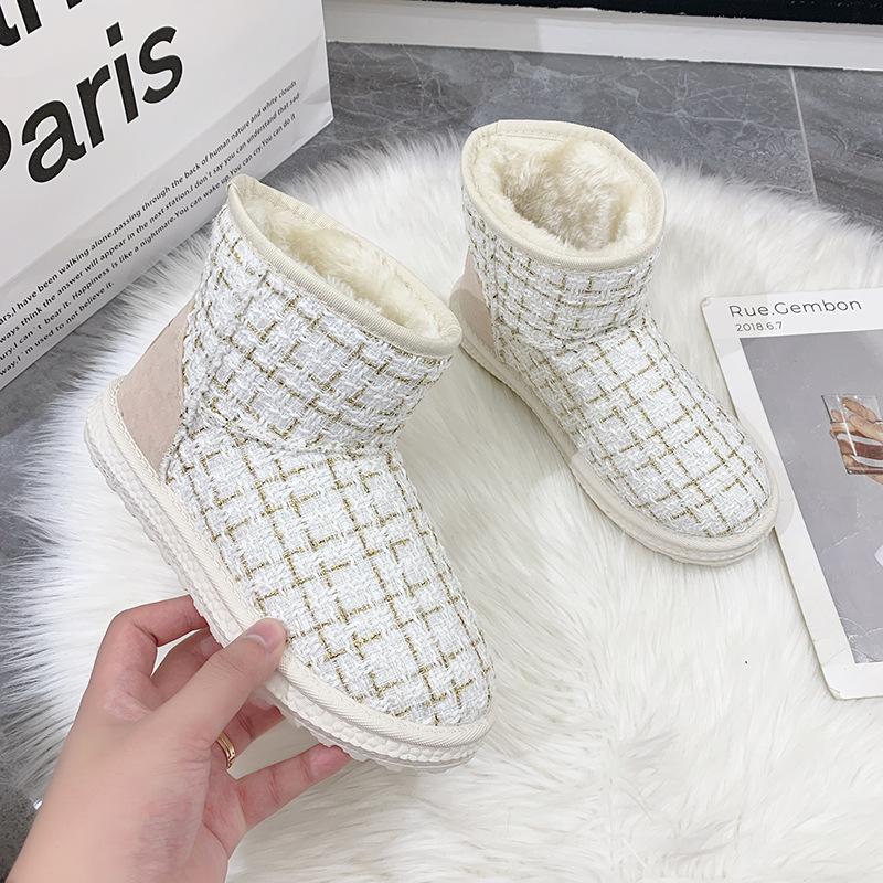 

Xiaoxiangfeng snow boots women s 2025 new winter foreign style velvet thickened high-top boots warm women s shoes cotton shoes 40