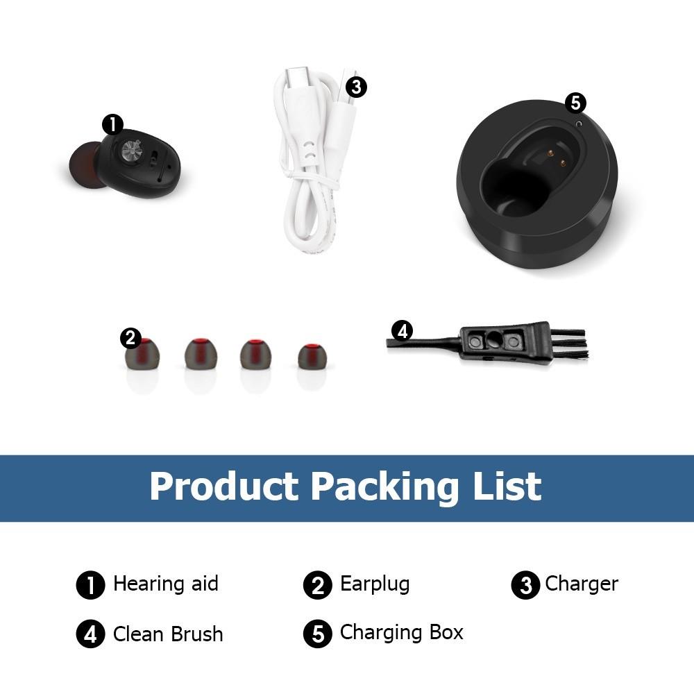 Mini Magnetic Charging Hearing Aid Digital Invisible Hearing Amplifier Portable High Power Elderly Audiphones