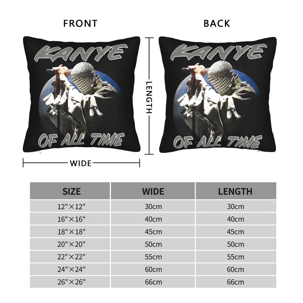Kanye West Pillowcase Double-Sided Printing Polyester Cushion Cover Decoration Throw Pillow Case Cover Sofa Zipper 18''