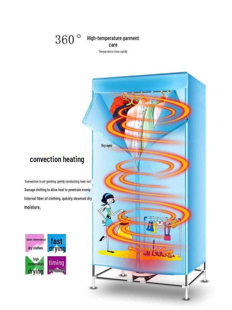 New Style Large-Capacity Folding Clothes Drying Wardrobe - Quick Drying for Household, Mother and Baby