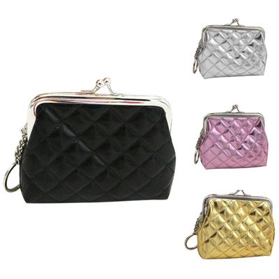Porte-monnaie en Faux cuir pour femmes, couleur unie, Mini sac d'argent, porte-clés, portefeuille