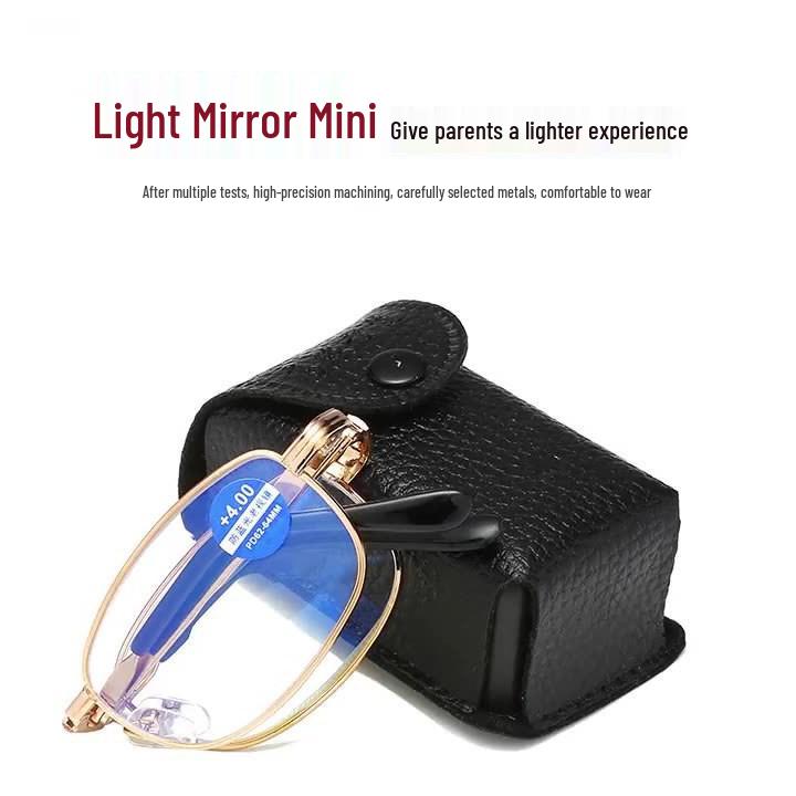 Portable Bifocal Anti-Blue Light Folding Reading Glasses for Men & Women