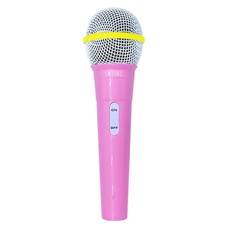 Plastic Childrens Microphone Toy Model for Stage Shows Pretend Singing for Kids Performances Halloween Event Activity