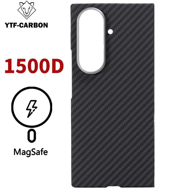 YTF dla Samsung Galaxy Z Fold 7 Etui z włókna węglowego aramidowego Pokrowiec Kevlar Ultra-cienki Fold6 Lekkie Etui ochronne Etui W26