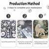 DIY Pearl Diamond Art Painting Kits for Adult and Beginners, Majestic White Tiger Sparkling Painting Craft Home Wall Decor Handmade Gift