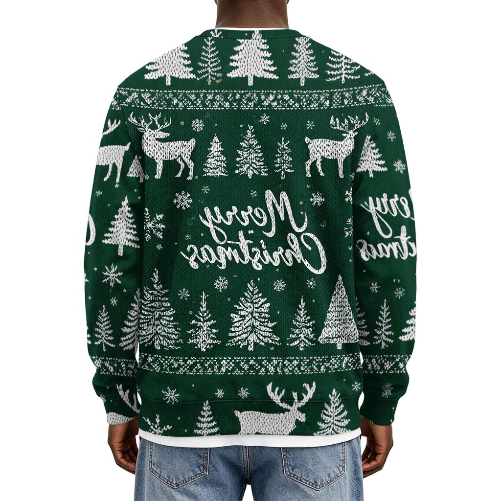 Men's Christmas Neck Pullover Sweatshirt
