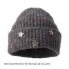 Five Pointed Star Ear Protecting Hat Thicken Beanies Cap Fashion Knitted Hat  Autumn And Winter