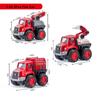 1:55 Modello di Camion dei Pompieri Diecast Simulazione Pull Back Scala Veicolo di Soccorso Antincendio Giocattoli Inerziali Camion dei Pompieri per Bambini