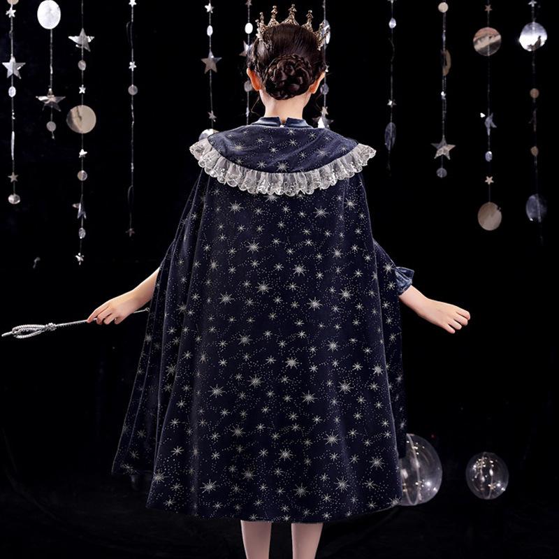 Halloween & Christmas Elsa Princess Velvet Shawl for Kids