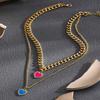 Elegant Multi-layer Heart Shaped Necklace For Women Chic Alloy Jewelry For Stylish Looks