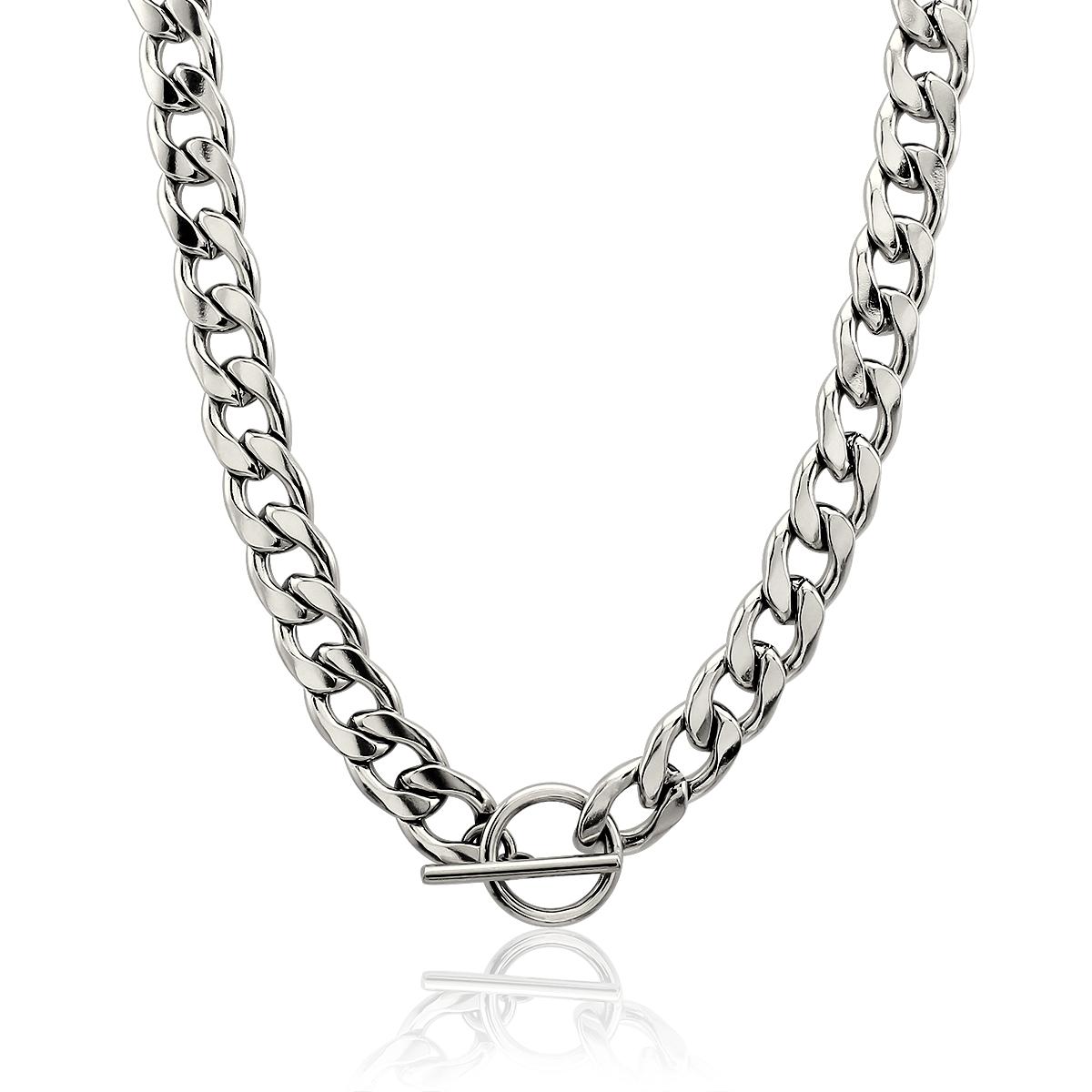 

Minimalist Light Luxury OT Buckle Necklace Collarbone Chain Jewelry for Men Women Ins Style Niche Jewelry Gift