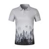 Polos d'été imprimés pour hommes, amples, à manches courtes et col rabattu, T-shirt haut