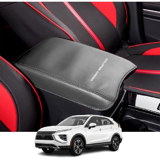 Kakash Custom Interior Accessories for Mitsubishi Eclipse Cross 2018 2019 2020 2022 2023 2024 Leather Center Console Cover Armrest Pad,Waterproof