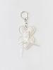 DU MATIN Double Heart Keyring_ivory