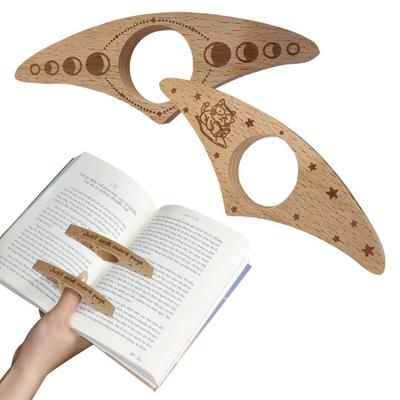 Buchseitenhalter aus Holz Daumenring Seitenhalter Lesezeichen Hält Ihr Buch offen Lesehilfe Geschenk für Lehrer Buchliebhaber