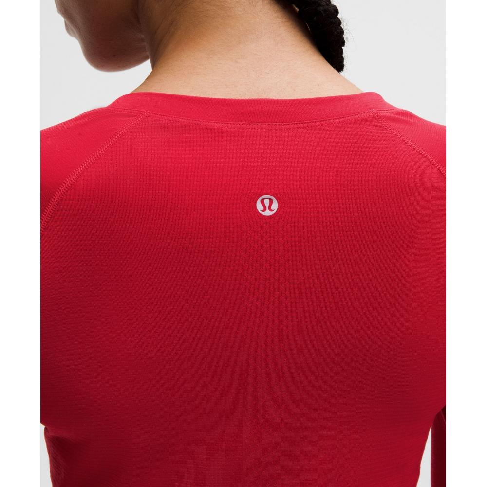 Lululemon Swiftly Tech Long Sleeve Shirt 2.0  Waist Length Oxford Red Oxford Red