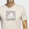 Adidas Round Neck Logo Print Short Sleeve T-Shirt Men Tops Beige IC7788