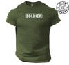 Soldier T Shirt Gym Clothing Bodybuilding Training Workout Exercise Army MMA Top